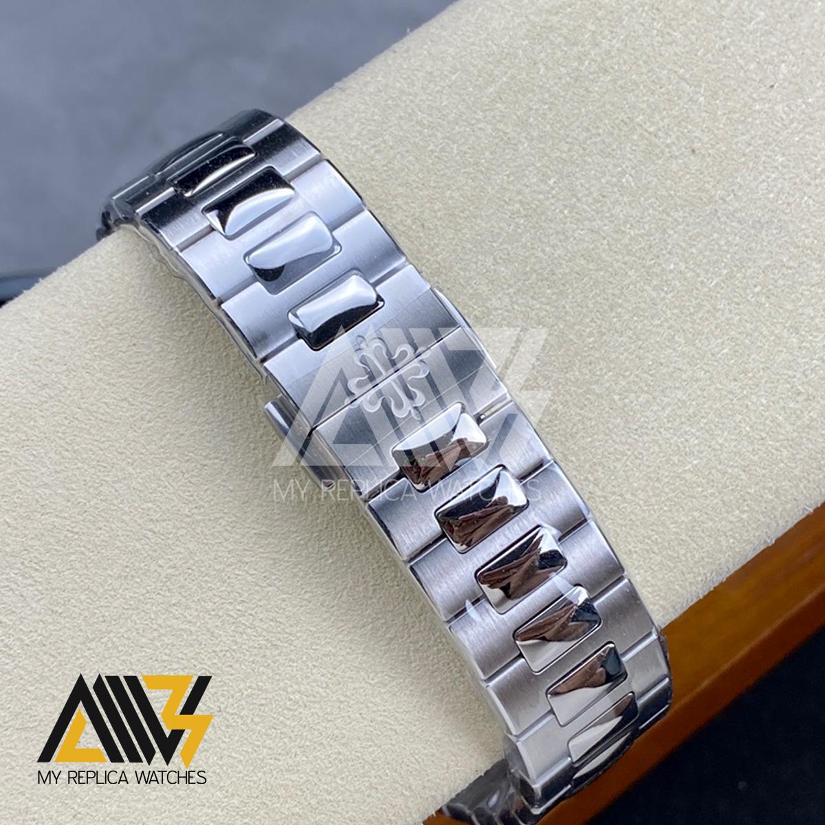 Nautilus 5811/1G Stainless Steel Case 3KF 1:1 Best Edition Blue Textured Dial on Stainless Steel Bracelet A324 Super Clone