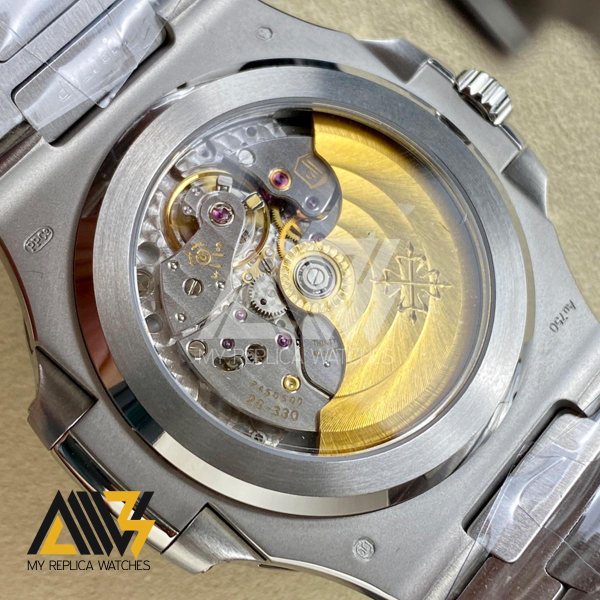 Nautilus 5811/1G Stainless Steel Case 3KF 1:1 Best Edition Blue Textured Dial on Stainless Steel Bracelet A324 Super Clone