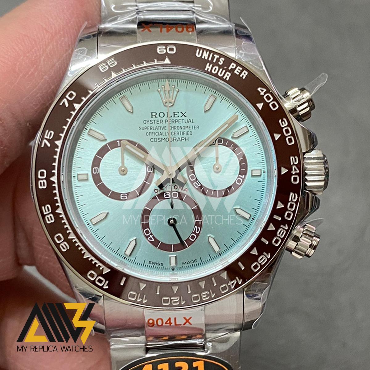 Daytona 2023 126506 904L Stainless Steel Case QF 1:1 Best Edition Ice Blue Dial On Stainless Steel Bracelet SA.4131 (Gain Weight)
