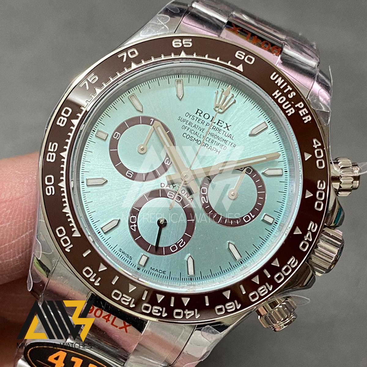 Daytona 2023 126506 904L Stainless Steel Case QF 1:1 Best Edition Ice Blue Dial On Stainless Steel Bracelet SA.4131 (Gain Weight)