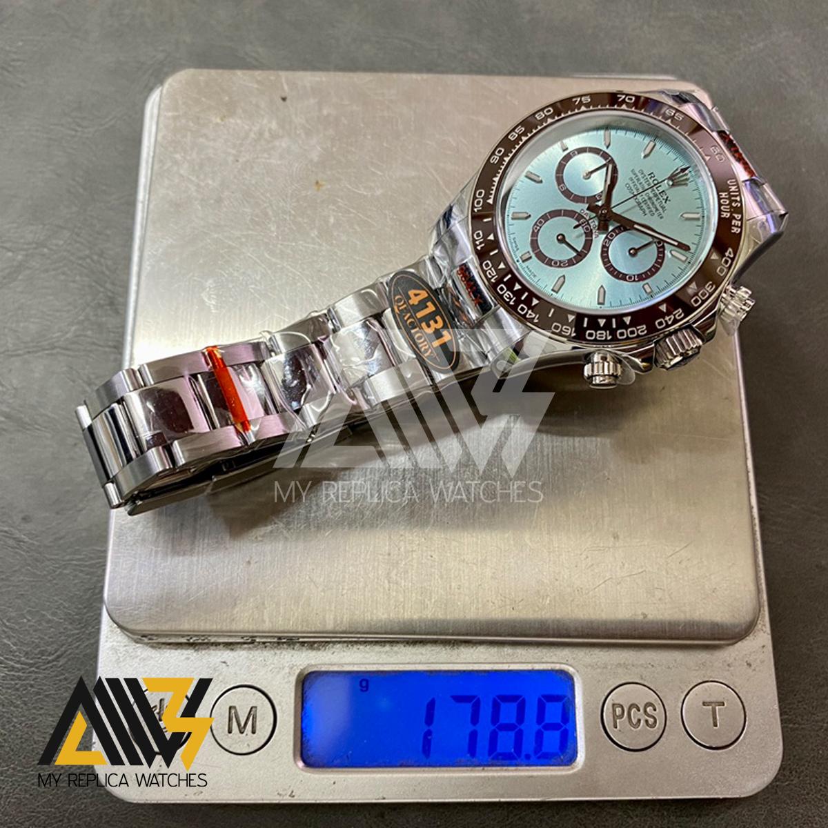Daytona 2023 126506 904L Stainless Steel Case QF 1:1 Best Edition Ice Blue Dial On Stainless Steel Bracelet SA.4131 (Gain Weight)