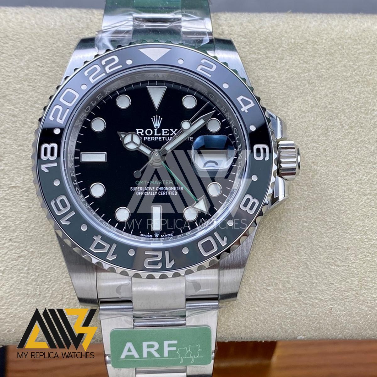 GMT Master II 126710 GRNR Black/Gray Ceramic Bezel ARF 1:1 Best Edition Black Dial on Oyster Bracelet VR3285