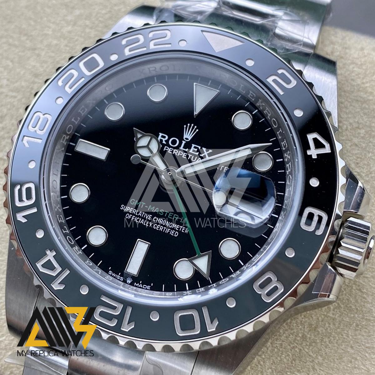 GMT Master II 126710 GRNR Black/Gray Ceramic Bezel ARF 1:1 Best Edition Black Dial on Oyster Bracelet VR3285