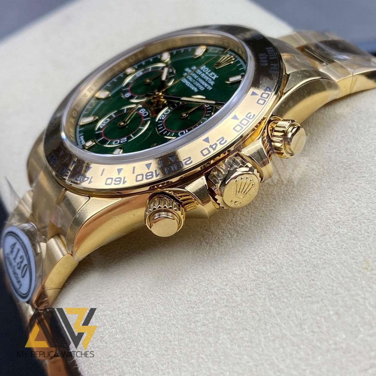 Daytona Cosmograph 116508 18K Yellow Gold Case Clean Factory 1:1 Best Edition Green Dial On 18K Yellow Gold Bracelet SA4130