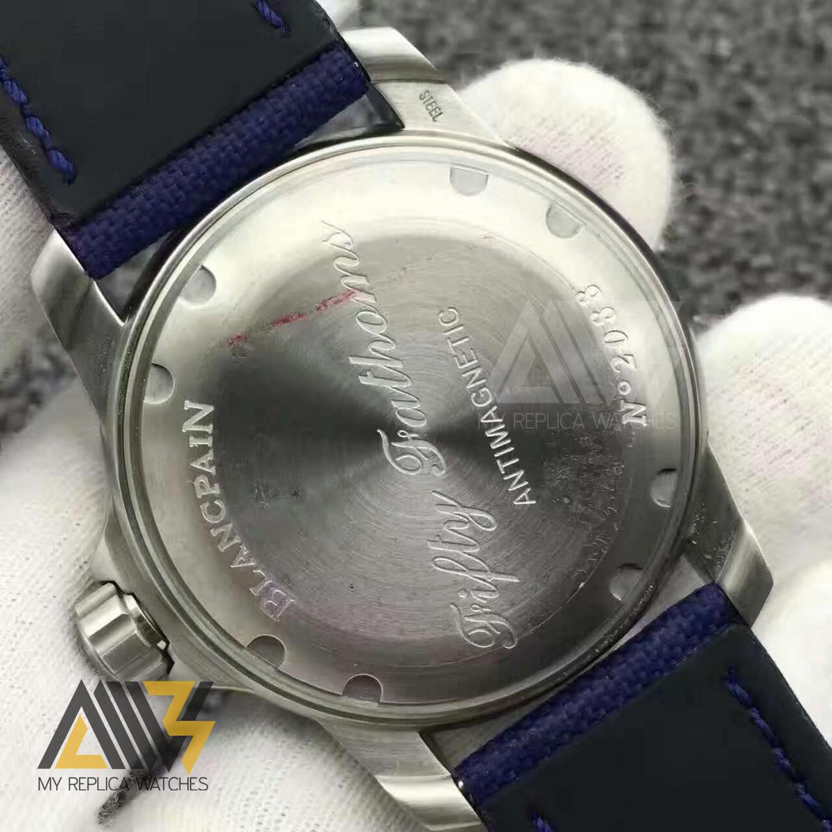 Fifty Fathoms 5015D-1140-71 Blue Dial  ZF 1:1 Best Edition Stainless Steel on Sail-canvas Strap A2836
